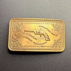 Belt Buckle - Vintage Smith & Wesson "Pistol Case"  (Bronze)